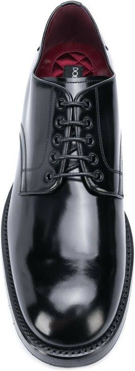 Dolce & Gabbana Leren veterschoenen Zwart