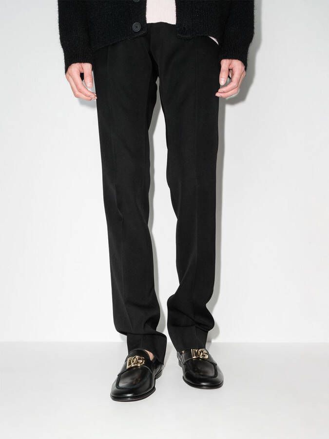 Dolce & Gabbana Loafers met DG plakkaat Zwart
