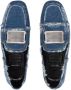 Dolce & Gabbana Loafers met denim patchwork en logo label Blauw - Thumbnail 4