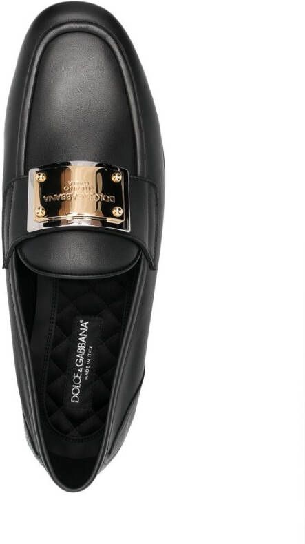 Dolce & Gabbana Loafers met logo Zwart