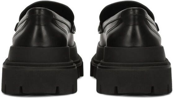 Dolce & Gabbana Leren loafers Zwart