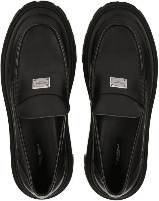 Dolce & Gabbana Leren loafers Zwart