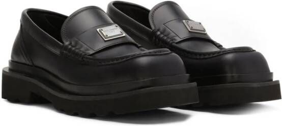 Dolce & Gabbana Loafers met logoplakkaat Zwart