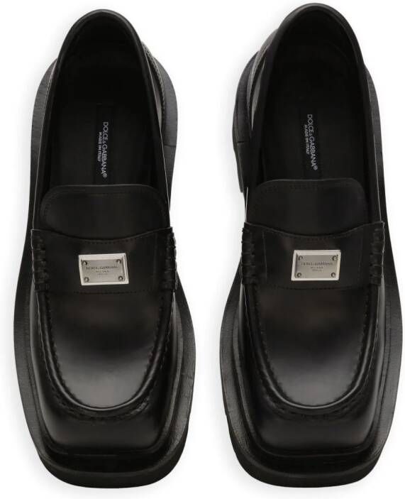 Dolce & Gabbana Loafers met logoplakkaat Zwart