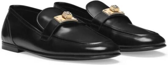 Dolce & Gabbana Loafers met logoplakkaat Zwart