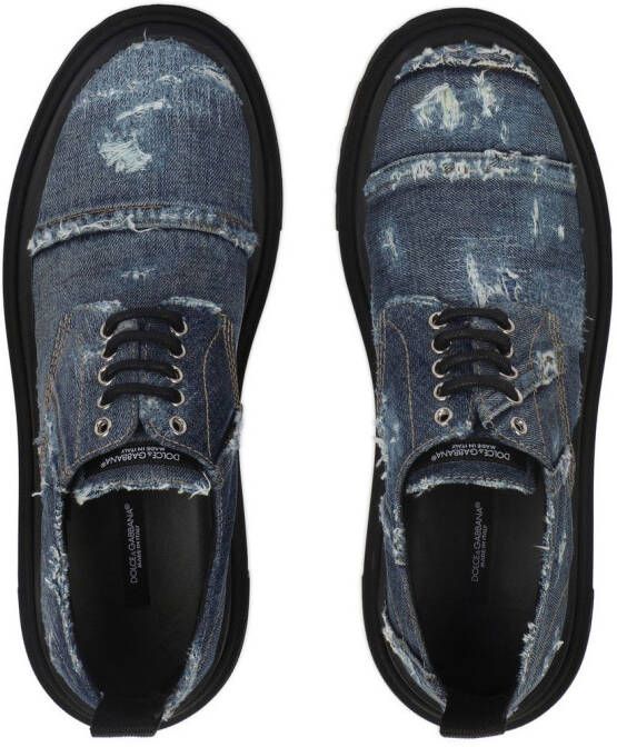 Dolce & Gabbana Loafers met patchwork Blauw