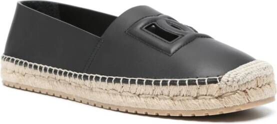 Dolce & Gabbana Leren espadrilles Zwart