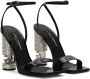 Dolce & Gabbana logo-lettering crystal-embellished sandals Zwart - Thumbnail 2