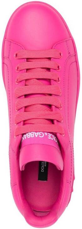 Dolce & Gabbana Low-top sneakers met logo Roze