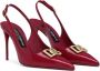 Dolce & Gabbana logo-plaque heeled slingback pumps Rood - Thumbnail 2