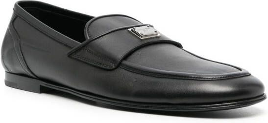 Dolce & Gabbana Loafers met logoplakkaat Zwart