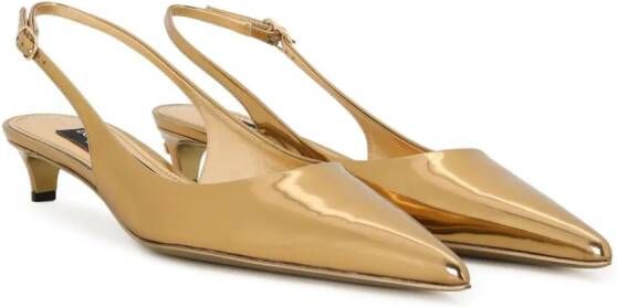 Dolce & Gabbana Lollo leren pumps Goud