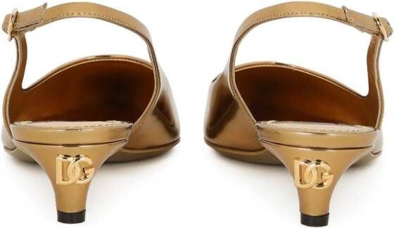 Dolce & Gabbana Lollo leren pumps Goud