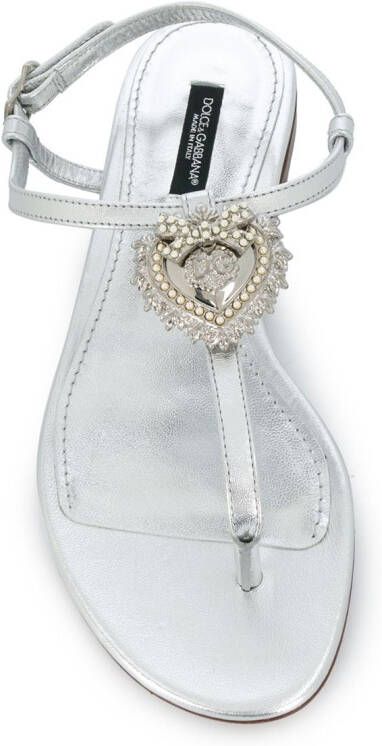 Dolce & Gabbana Metallic sandalen Zilver