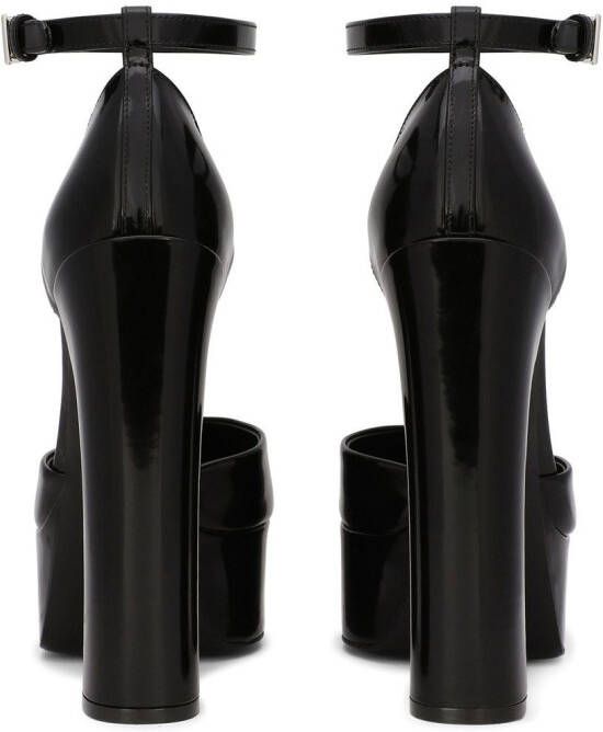 Dolce & Gabbana 145mm lakleren pumps met plateauzool Zwart