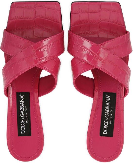 Dolce & Gabbana 3.5 75mm leren muiltjes Roze