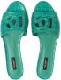 Dolce & Gabbana DG Millennials leren sandalen Groen - Thumbnail 4