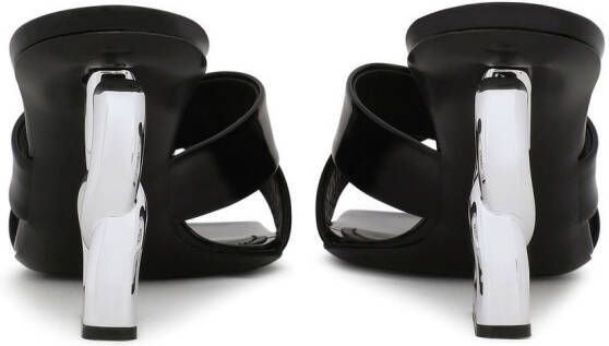 Dolce & Gabbana 75 mm 3.5 lakleren sandalen Zwart