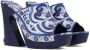 Dolce & Gabbana Muiltjes met print en plateauzool Blauw - Thumbnail 2