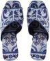 Dolce & Gabbana Muiltjes met print en plateauzool Blauw - Thumbnail 4