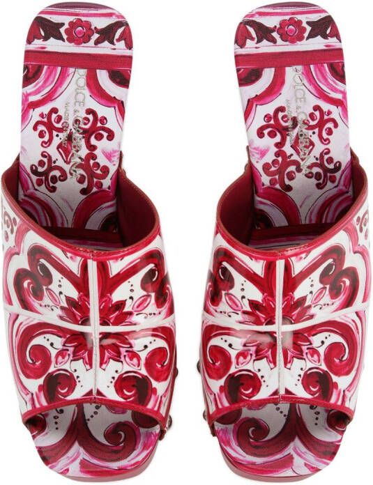 Dolce & Gabbana Muiltjes met print Roze