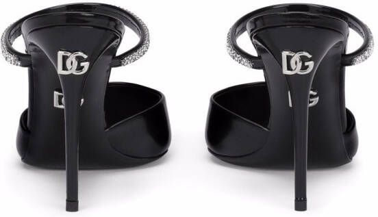 Dolce & Gabbana 90mm lakleren muiltjes Zwart