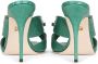 Dolce & Gabbana 105 mm leren sandalen met strikdetail Groen - Thumbnail 3