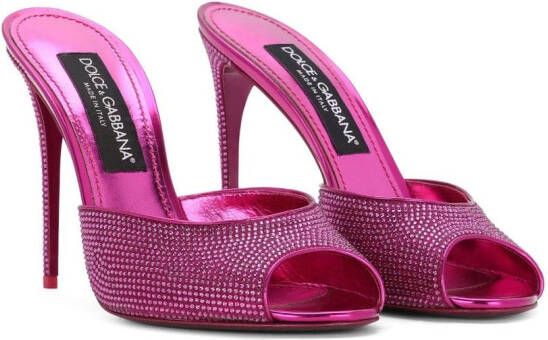 Dolce & Gabbana Sandalen verfraaid met stras Roze
