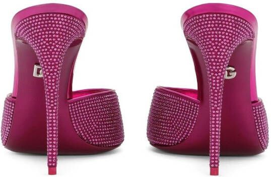 Dolce & Gabbana Sandalen verfraaid met stras Roze