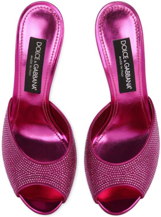 Dolce & Gabbana Sandalen verfraaid met stras Roze