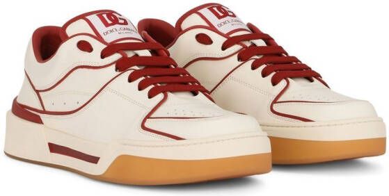 Dolce & Gabbana New Roma leren sneakers Beige