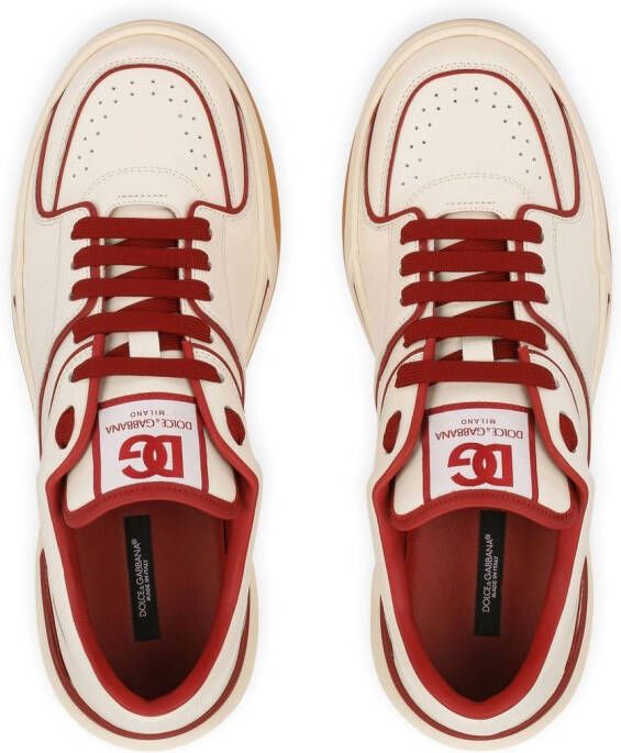 Dolce & Gabbana New Roma leren sneakers Beige