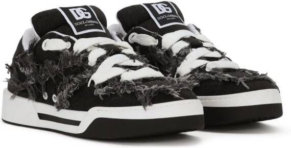 Dolce & Gabbana New Roma sneakers met franje Zwart