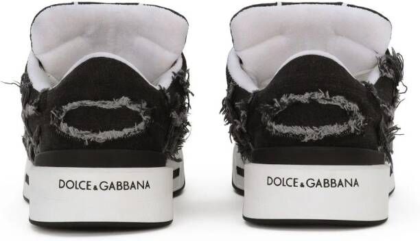 Dolce & Gabbana New Roma sneakers met franje Zwart
