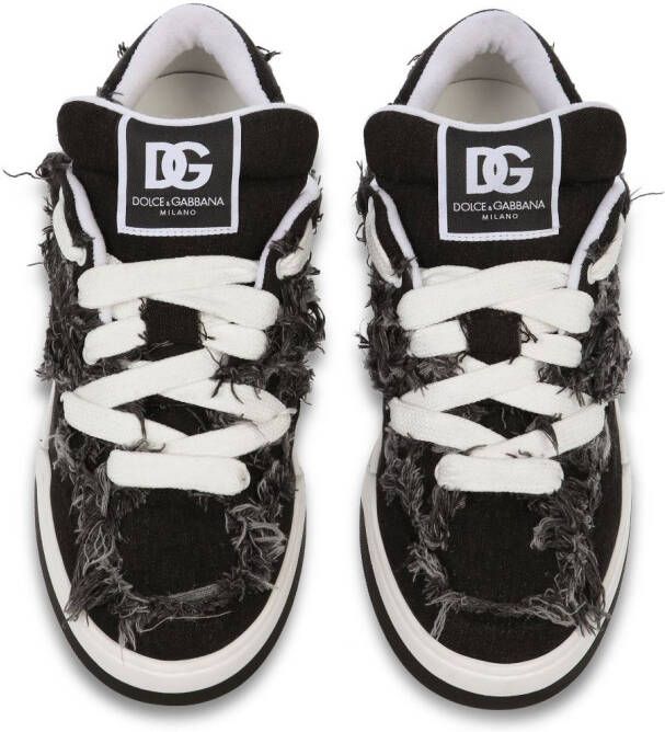 Dolce & Gabbana New Roma sneakers met franje Zwart