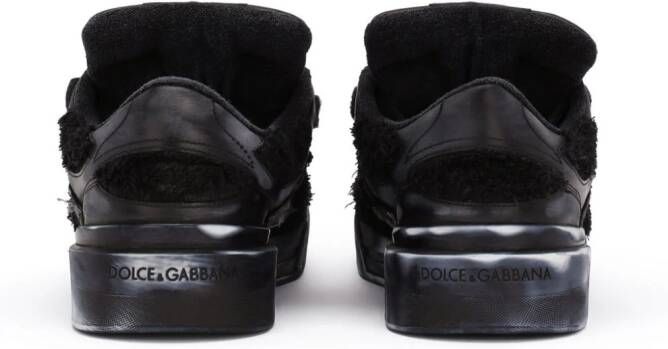 Dolce & Gabbana New Roma sneakers met vlakken Zwart