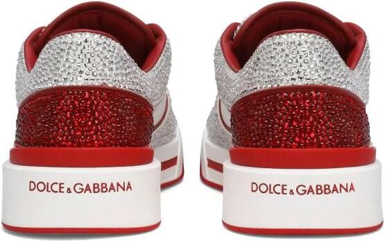 Dolce & Gabbana New Roma sneakers verfraaid met stras Rood