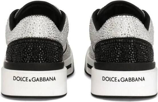 Dolce & Gabbana New Roma sneakers verfraaid met stras Wit