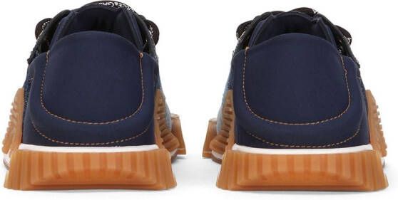 Dolce & Gabbana Ns1 denim slip-on sneakers Blauw