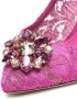 Dolce & Gabbana Pink Belucci 90 lace pumps with crystals Roze - Thumbnail 5