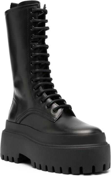 Dolce & Gabbana Combat boots met plateauzool Zwart