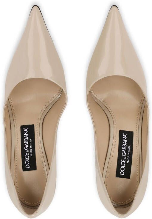 Dolce & Gabbana KIM DOLCE&GABBANA 90mm lakleren pumps Beige