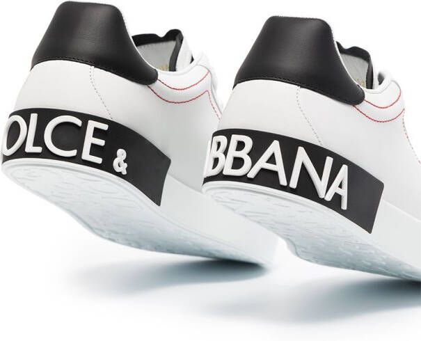 Dolce & Gabbana Portofino leren sneakers Wit