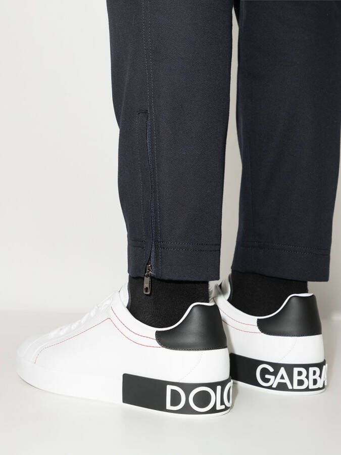 Dolce & Gabbana Portofino leren sneakers Wit