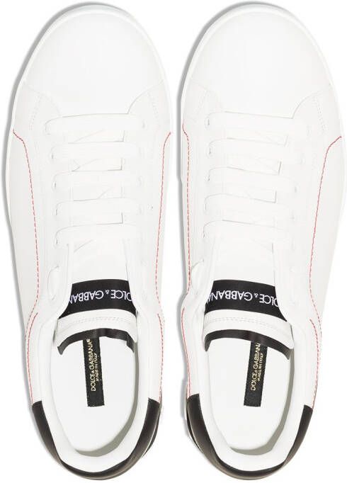 Dolce & Gabbana Portofino leren sneakers Wit