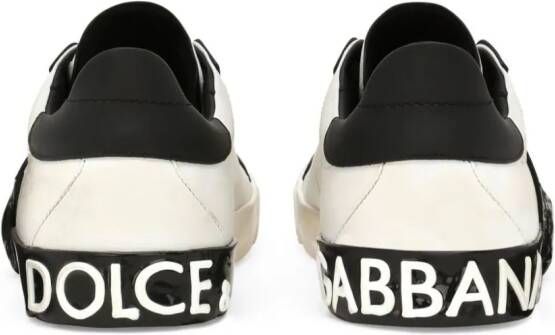 Dolce & Gabbana Portofino leren sneakers Wit