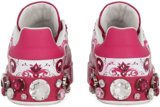 Dolce & Gabbana Portofino Majolica sneakers Rood