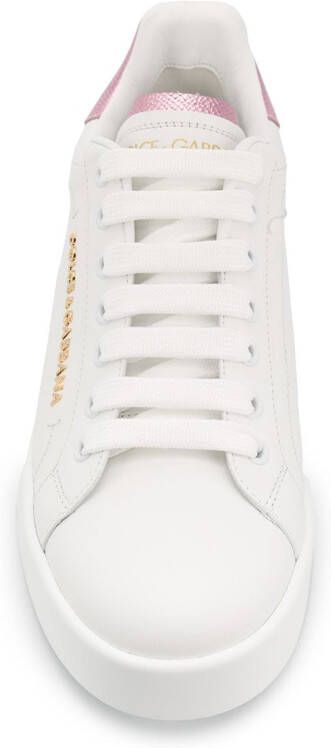 Dolce & Gabbana Portofino sneakers met imitatieparels Wit