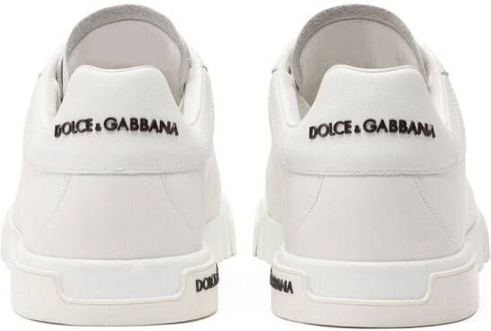 Dolce & Gabbana Portofino sneakers met logo Wit