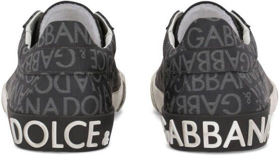 Dolce & Gabbana Portofino sneakers met logoprint Grijs